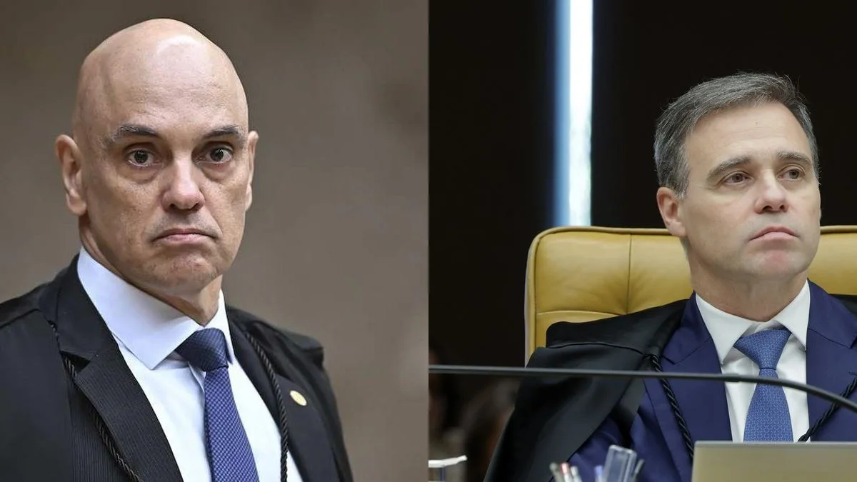 Ministros Alexandre de Moraes e André Mendonça, do STF